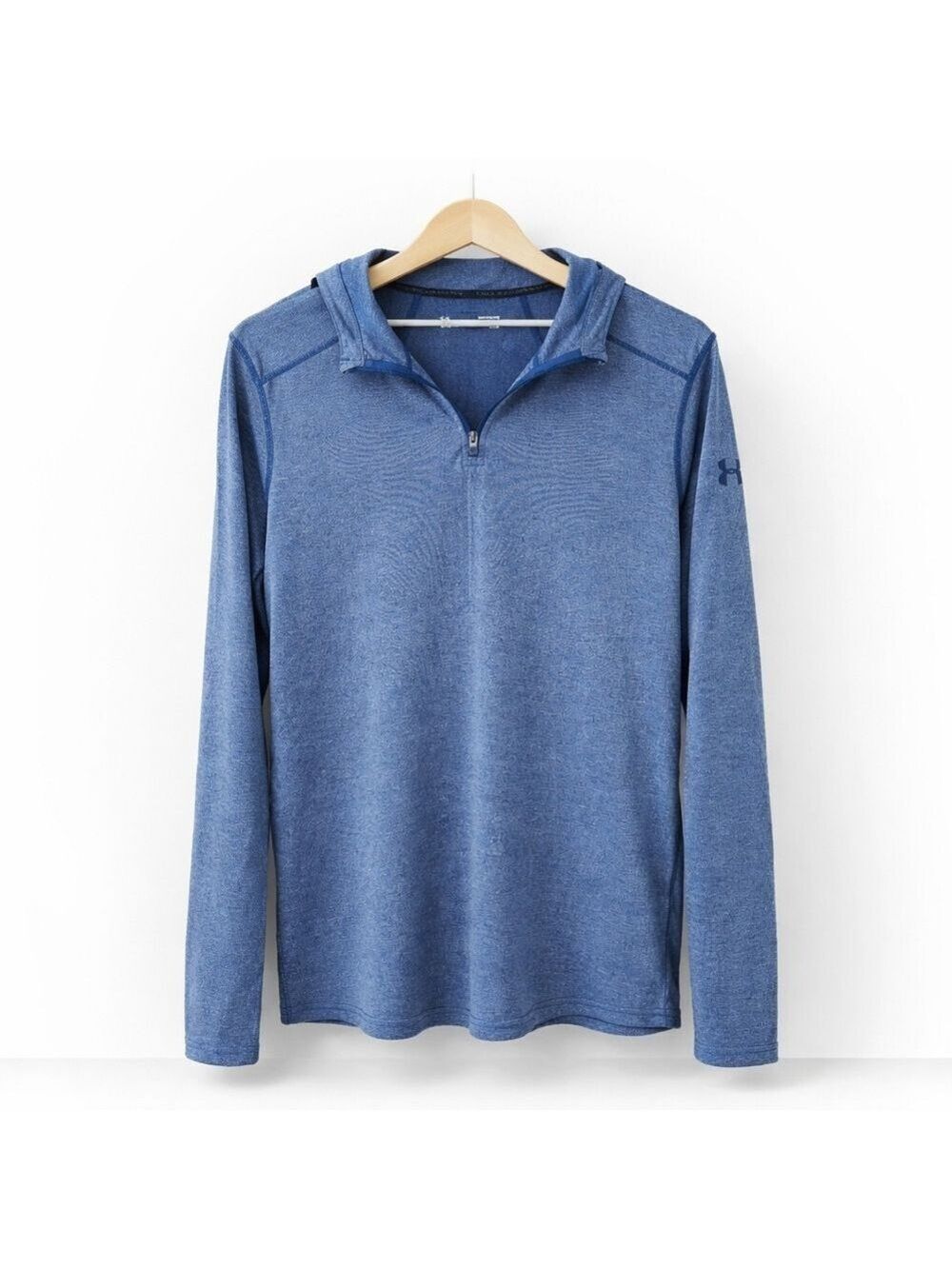 Under Armour HeatGear Threadborne ¼ Zip Hoodie | Men’s Medium Blue Athletic